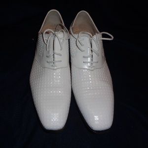Stacy Adams Fidello White Oxford Diamond 9.5 Shoe